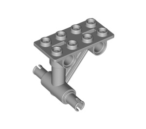 LEGO Medium Stengrå Platta 2 x 4 med Hål och Pins (42608)