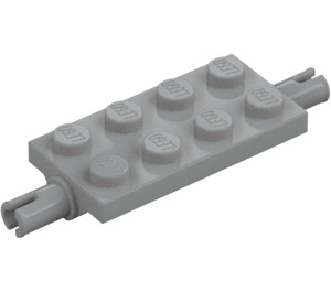 LEGO Medium Stone Gray Plate 2 x 4 with Pins (30157 / 40687)