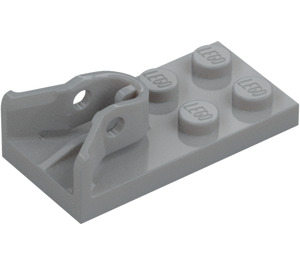 LEGO Medium Stone Gray Plate 2 x 4 with Tow Ball Socket (3779)