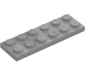 LEGO Keskitumma kivenharmaa Levy 2 x 6 (3795)