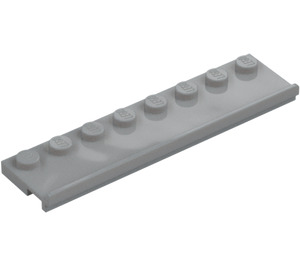 LEGO Medium stengrå Plade 2 x 8 med Dør Jernbane (30586)