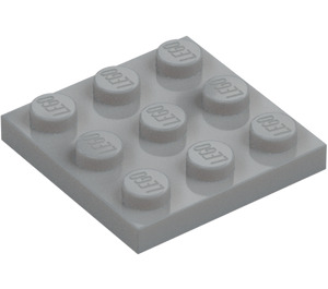 LEGO Medium Stone Gray Plate 3 x 3 (11212)