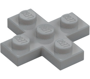 LEGO Grigio pietra medio Piastra 3 x 3 Croce (15397)