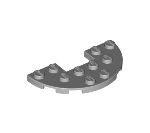 LEGO Gris pierre moyen assiette 3 x 6 Rond Demi Cercle avec Coupé (18646)