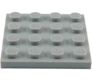 LEGO Gris pierre moyen assiette 4 x 4 (3031)