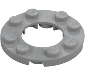 LEGO Medium Stone Gray Plate 4 x 4 Round with Cutout (11833 / 28620)