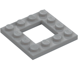 LEGO Medium steengrijs Plaat 4 x 4 met 2 x 2 Open Midden (64799)