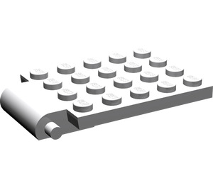 LEGO Medium Stone Gray Plate 4 x 5 Trap Door Curved Hinge (30042)