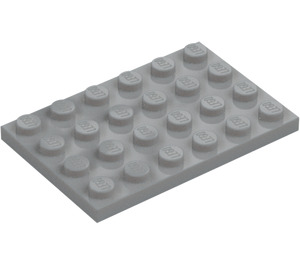 LEGO Medium steingrå Plate 4 x 6 (3032)