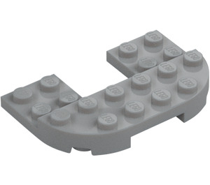 LEGO Keskitumma kivenharmaa Levy 4 x 6 x 0.7 jossa Pyöristetyt kulmat (89681)