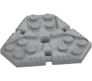 LEGO Medium Stone Gray Plate 6 x 6 Hexagonal (27255)