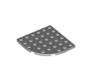 LEGO Medium Stone Gray Plate 6 x 6 Round Corner (6003)