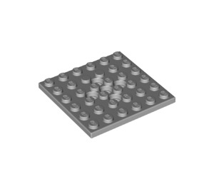 LEGO Gris pierre moyen assiette 6 x 6 avec des trous (73110)