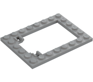 LEGO Medium Stone Gray Plate 6 x 8 Trap Door Frame Flush Pin Holders (92107)