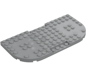 LEGO Medium Stone Gray Plate 8 x 16 x 0.7 with Rounded Corners (74166)