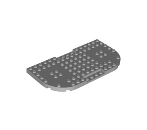 LEGO Medium Stone Gray Plate 8 x 16 x 0.7 with Rounded Corners (74166)