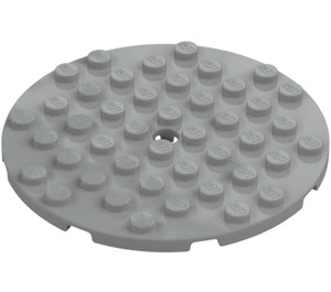 LEGO Grigio pietra medio Piastra 8 x 8 Rotondo Cerchio (74611)