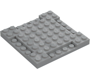 LEGO Mittleres Steingrau Platte 8 x 8 x 0.7 mit Cutouts (2628)