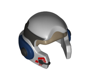 LEGO Grigio pietra medio Rebel Casco con Dark Blu (11764 / 67465)