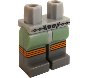 LEGO Gris piedra medio Retro Spaceman Minifigura Caderas y piernas (3815 / 33718)