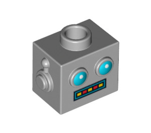 LEGO Mittleres Steingrau Roboter Kopf Male (99597)