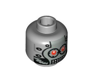 LEGO Medium Stone Gray Robot Head (Safety Stud) (3626 / 88015)