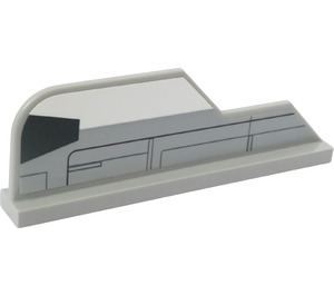 LEGO Medium Stone Gray Rudder 1 x 8 with A-wing Starfighter Pattern Right Side Sticker (23930)