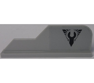 LEGO Medium Stone Gray Rudder 1 x 8 with StarScavenger Logo Sticker (23930)