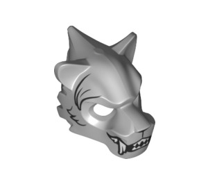 LEGO Medium Stone Gray Saber-Tooth Tiger Mask with Fangs and Teeth (15083 / 19534)