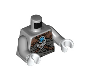 LEGO Mittleres Steingrau Saber Zahn Tiger Tribe Warrior mit Minifig Torso (973 / 76382)