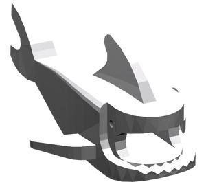 LEGO Medium Stone Gray Shark Body without Gills (2547)