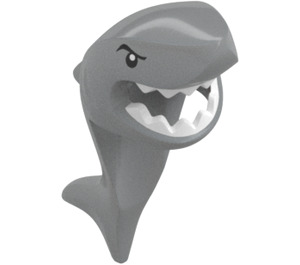 LEGO Medium Stone Gray Shark Costume Head Cover with Tail and Fin with White Teeth (24231 / 102737)