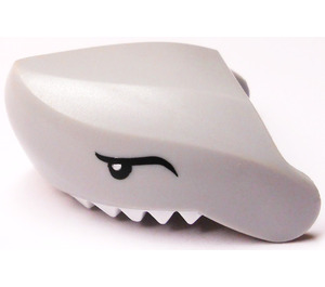 LEGO Medium Stone Gray Shark Head with White Teeth and Black Eyes (62604)