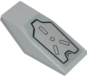 LEGO Medium Steengrijs Shell Paneel met Armor Plaat Patroon Sticker (28220)