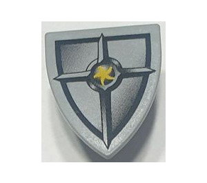 LEGO Medium Stone Gray Shield - Triangular with Blacksmith Star (3846 / 56407)