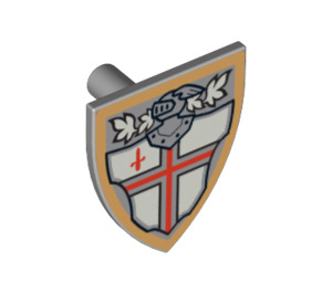 LEGO Medium Stone Gray Shield - Triangular with City of London Coat of Arms (3846 / 90228)