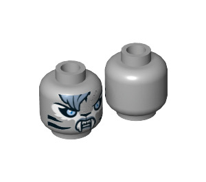 LEGO Medium Stone Gray Sibress Minifigure Head (Recessed Solid Stud) (3626 / 19538)