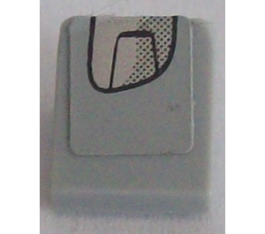 LEGO Medium Stone Gray Slope 1 x 1 (31°) with Headlight (Left) Sticker (35338)