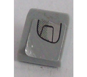 LEGO Medium Stone Gray Slope 1 x 1 (31°) with Headlight (Right) Sticker (35338)