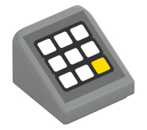 LEGO Mittleres Steingrau Schrägstein 1 x 1 (31°) mit keypad (35338 / 78238)