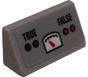 LEGO Medium Stone Gray Slope 1 x 2 (31°) with True and False Gauges Sticker (85984)