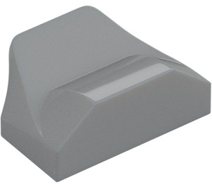 LEGO Medium Stone Gray Slope 1 x 2 x 0.7 Curved with Fin (47458 / 81300)