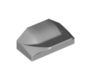 LEGO Medium Stone Gray Slope 1 x 2 x 0.7 Curved with Fin (47458 / 81300)