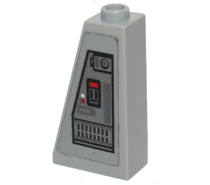 LEGO Medium Stone Gray Slope 1 x 2 x 3 (75°) with Control Panel Sticker with Hollow Stud (4460)