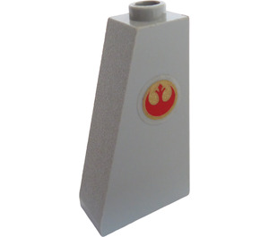 LEGO Medium Stone Gray Slope 1 x 2 x 3 (75°) with Rebel Alliance Sticker with Hollow Stud (4460)