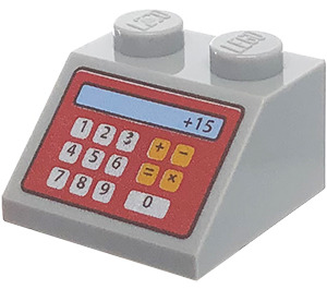 LEGO Medium Steengrijs Helling 2 x 2 (45°) met Cash Register (3039 / 95669)