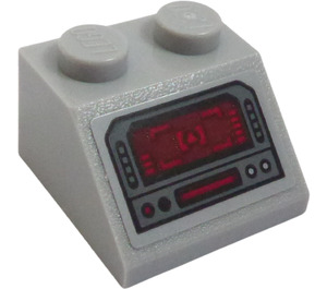 LEGO Medium Stone Gray Slope 2 x 2 (45°) with Control Panel Sticker (3039)