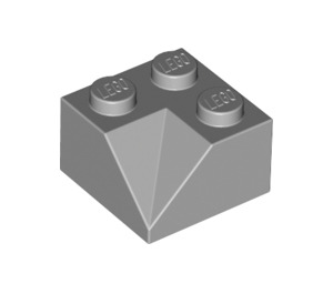 LEGO Medium Stone Gray Slope 2 x 2 (45°) with Double Concave (Rough Surface) (3046 / 4723)