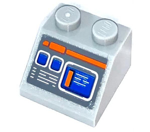 LEGO Medium Stone Gray Slope 2 x 2 (45°) with Instruments Sticker (3039)