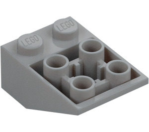 LEGO Medium Stone Gray Slope 2 x 3 (25°) Inverted without Connections between Studs (3747)